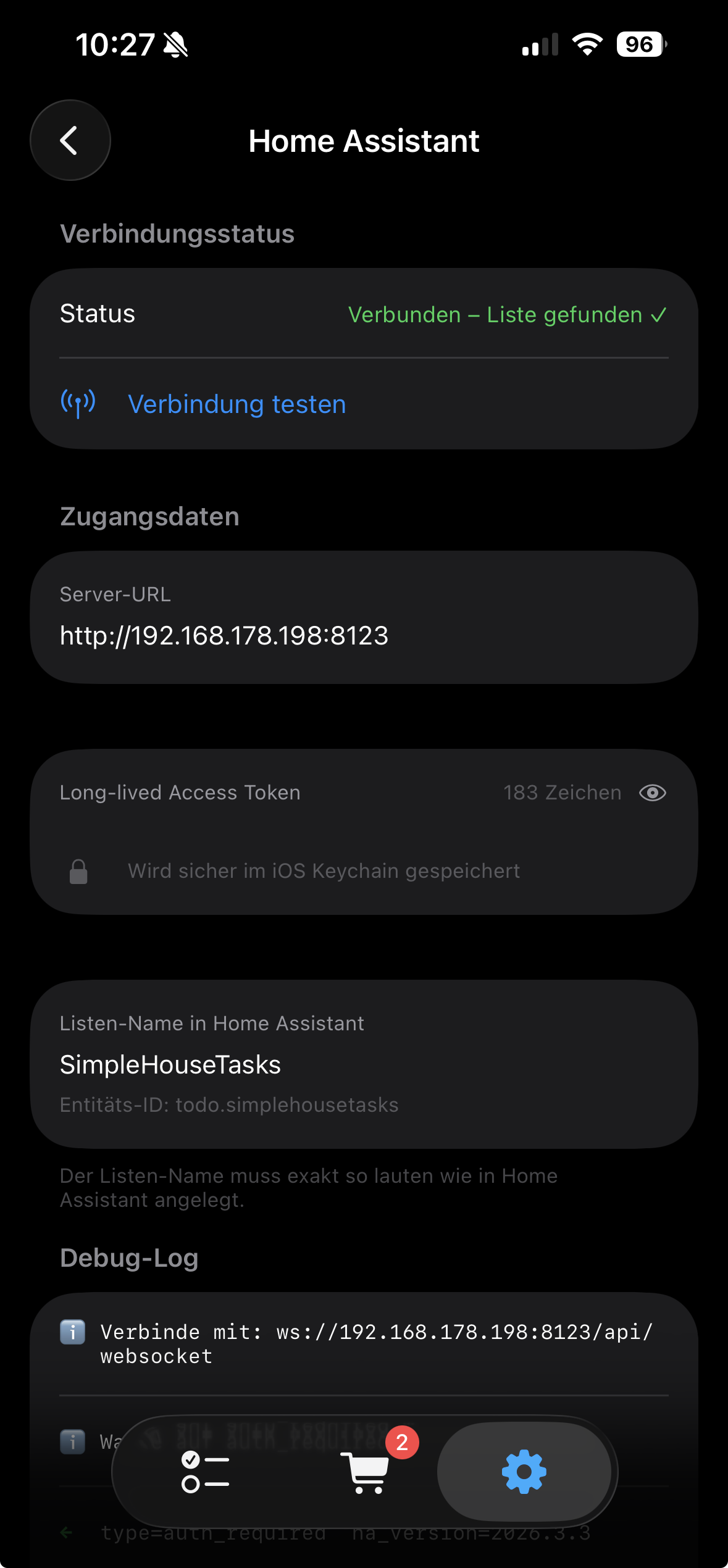 SimpleHouseTasks – Home Assistant Integration